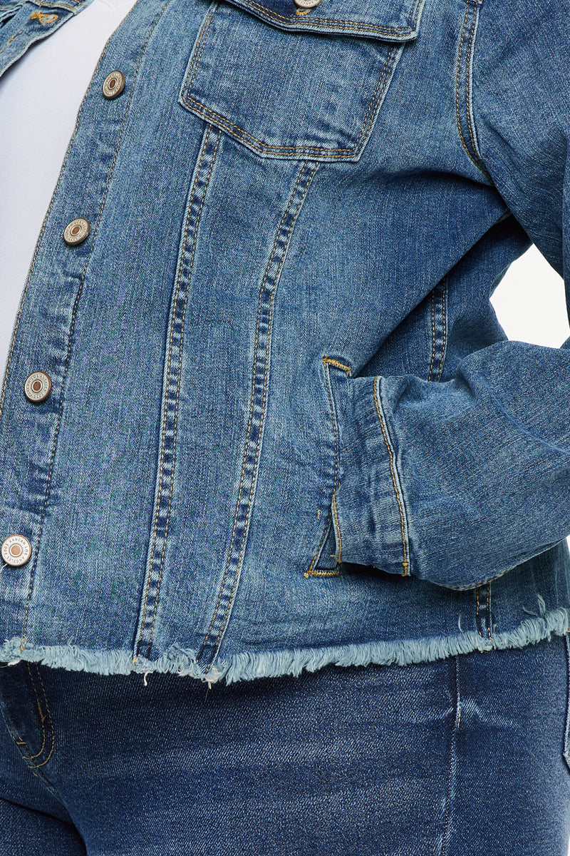 Mona Denim Jacket (Plus Size) – Kancan USA