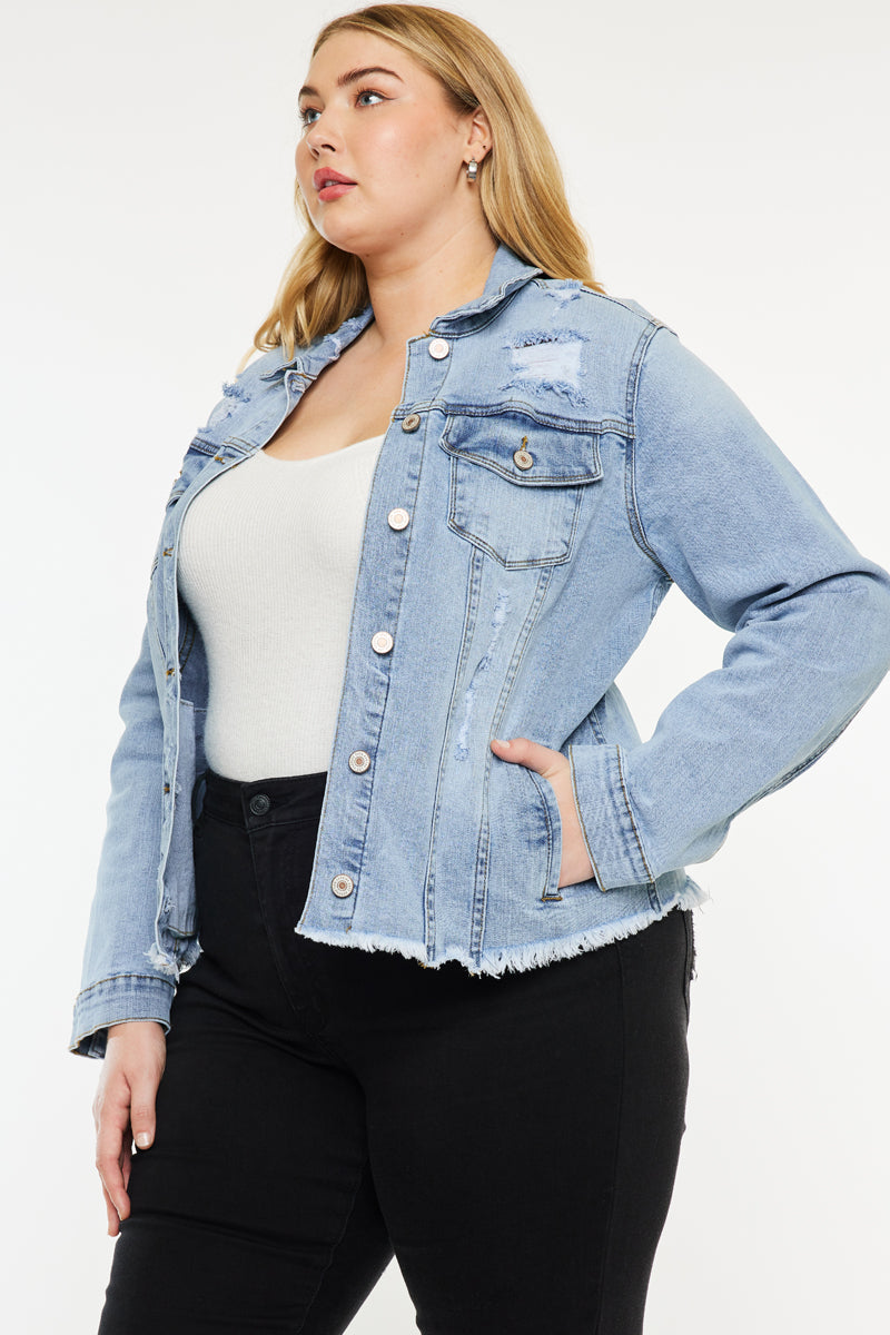 Loren Denim Jacket (Plus Size) – Kancan USA