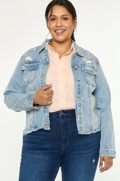 Loren Denim Jacket (Plus Size) | Kancan USA