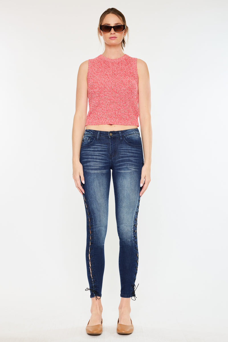 Jackie Mid Rise Ankle Skinny Jeans - Official Kancan USA
