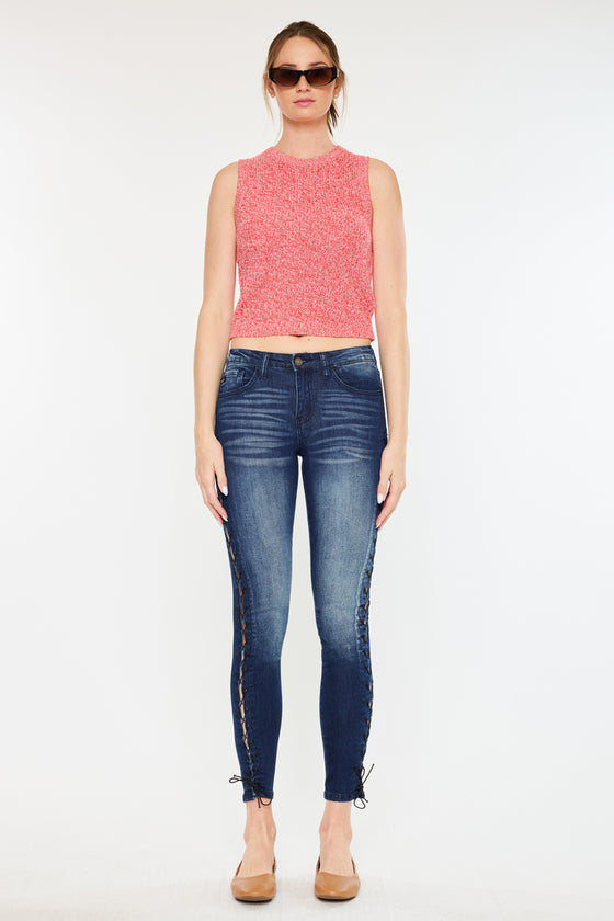 Jackie Mid Rise Ankle Skinny Jeans - Official Kancan USA