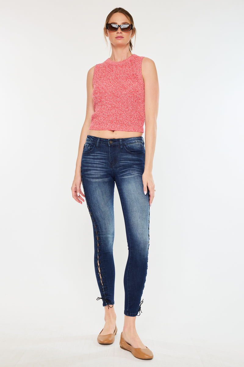 Jackie Mid Rise Ankle Skinny Jeans - Official Kancan USA