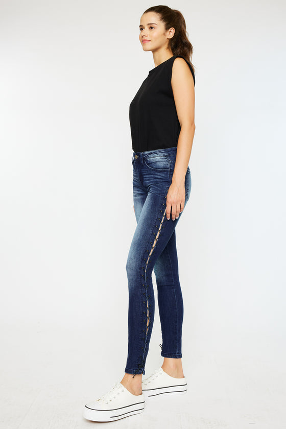 Jackie Mid Rise Ankle Skinny Jeans - Official Kancan USA