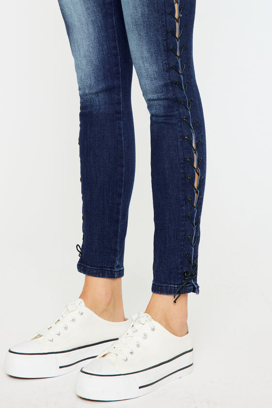 Jackie Mid Rise Ankle Skinny Jeans - Official Kancan USA