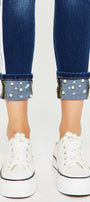 Monique  Mid Rise Cropped Skinny Jeans - Official Kancan USA