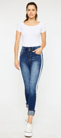 Monique  Mid Rise Cropped Skinny Jeans - Official Kancan USA