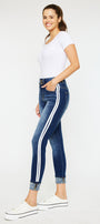 Monique  Mid Rise Cropped Skinny Jeans - Official Kancan USA