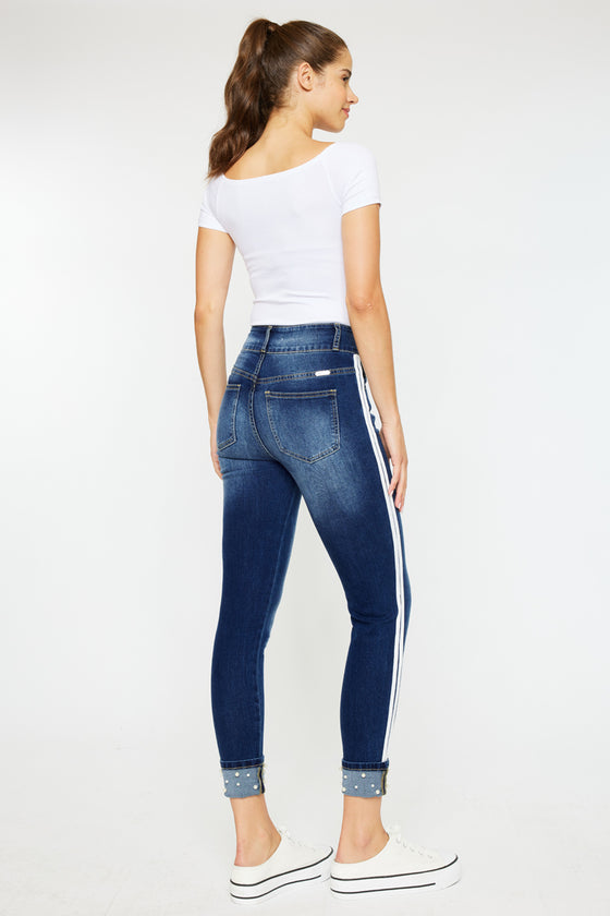 Monique  Mid Rise Cropped Skinny Jeans - Official Kancan USA