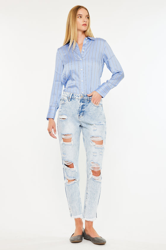 Collie High Rise Mom Jeans - Official Kancan USA