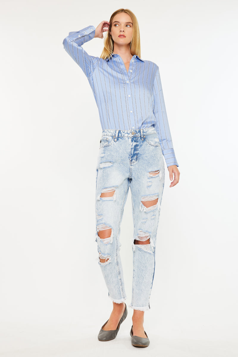 Collie High Rise Mom Jeans - Official Kancan USA