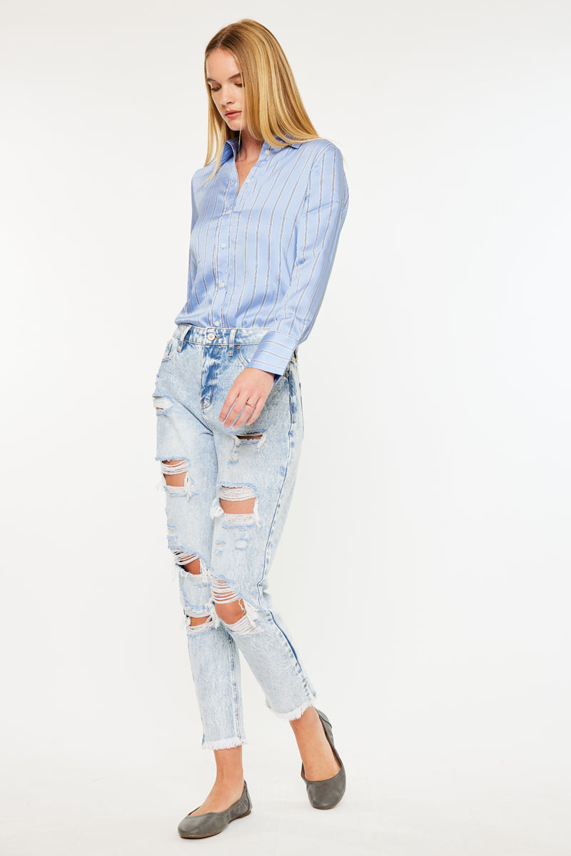 Collie High Rise Mom Jeans - Official Kancan USA