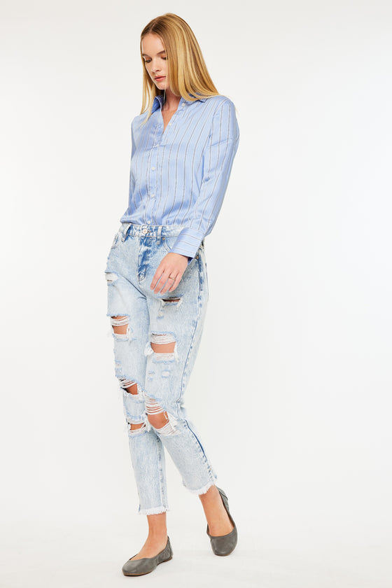 Collie High Rise Mom Jeans - Official Kancan USA