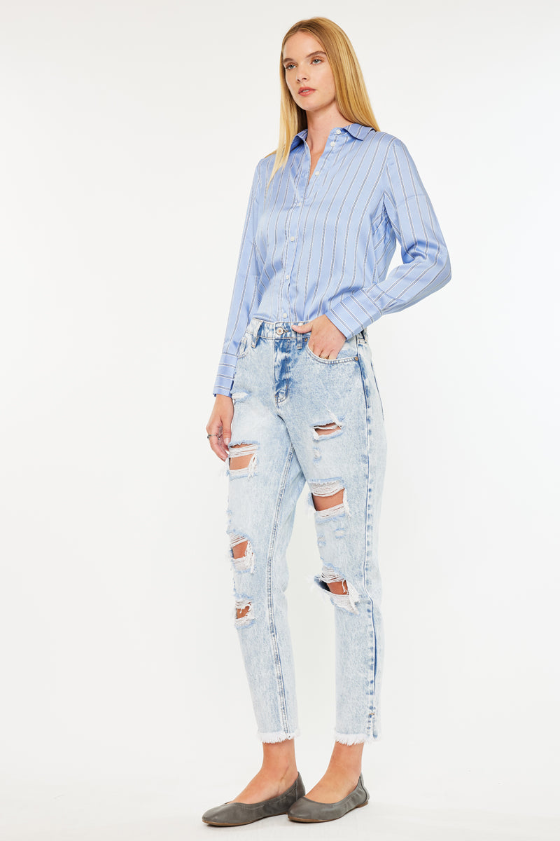 Collie High Rise Mom Jeans - Official Kancan USA