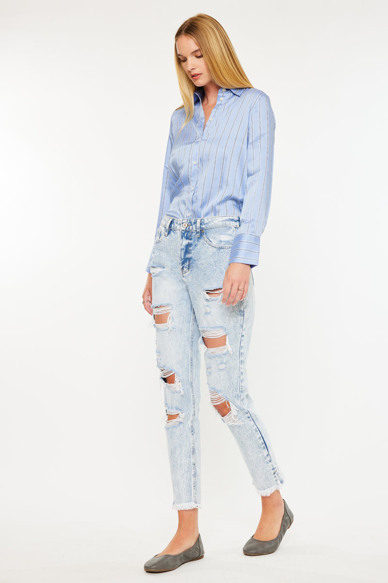 Collie High Rise Mom Jeans - Official Kancan USA