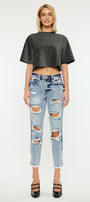 Collie High Rise Mom Jeans - Official Kancan USA