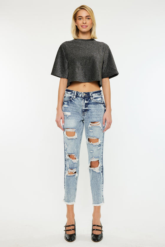 Collie High Rise Mom Jeans - Official Kancan USA