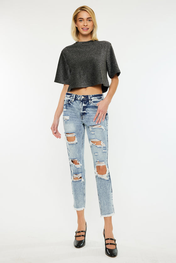 Collie High Rise Mom Jeans - Official Kancan USA