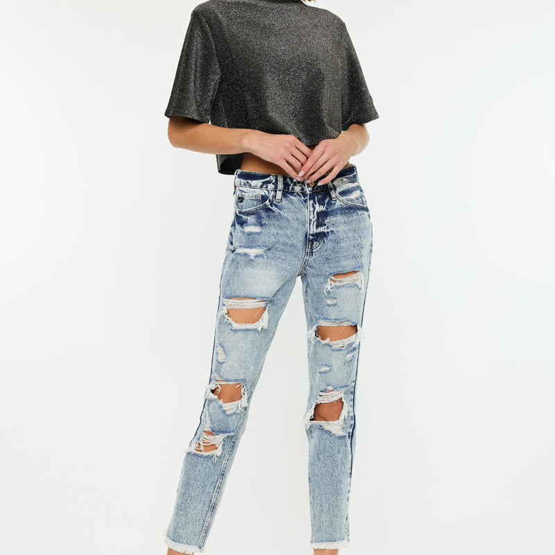 Collie High Rise Mom Jeans - Official Kancan USA