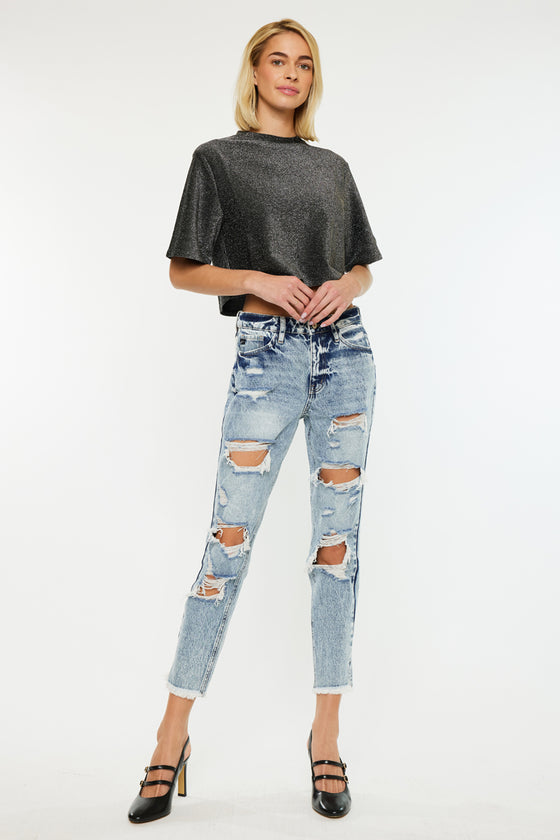 Collie High Rise Mom Jeans - Official Kancan USA