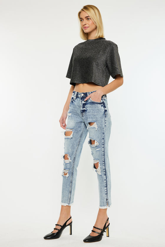 Collie High Rise Mom Jeans - Official Kancan USA