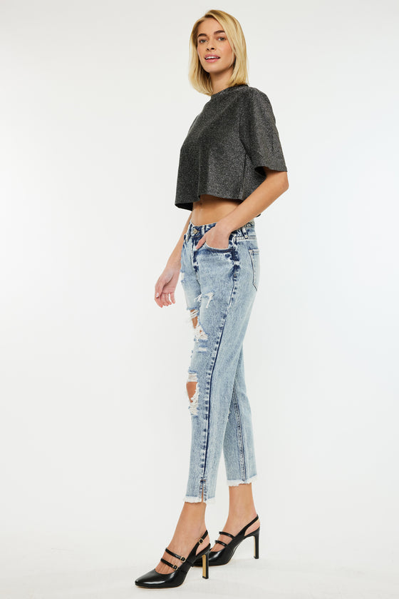 Collie High Rise Mom Jeans - Official Kancan USA