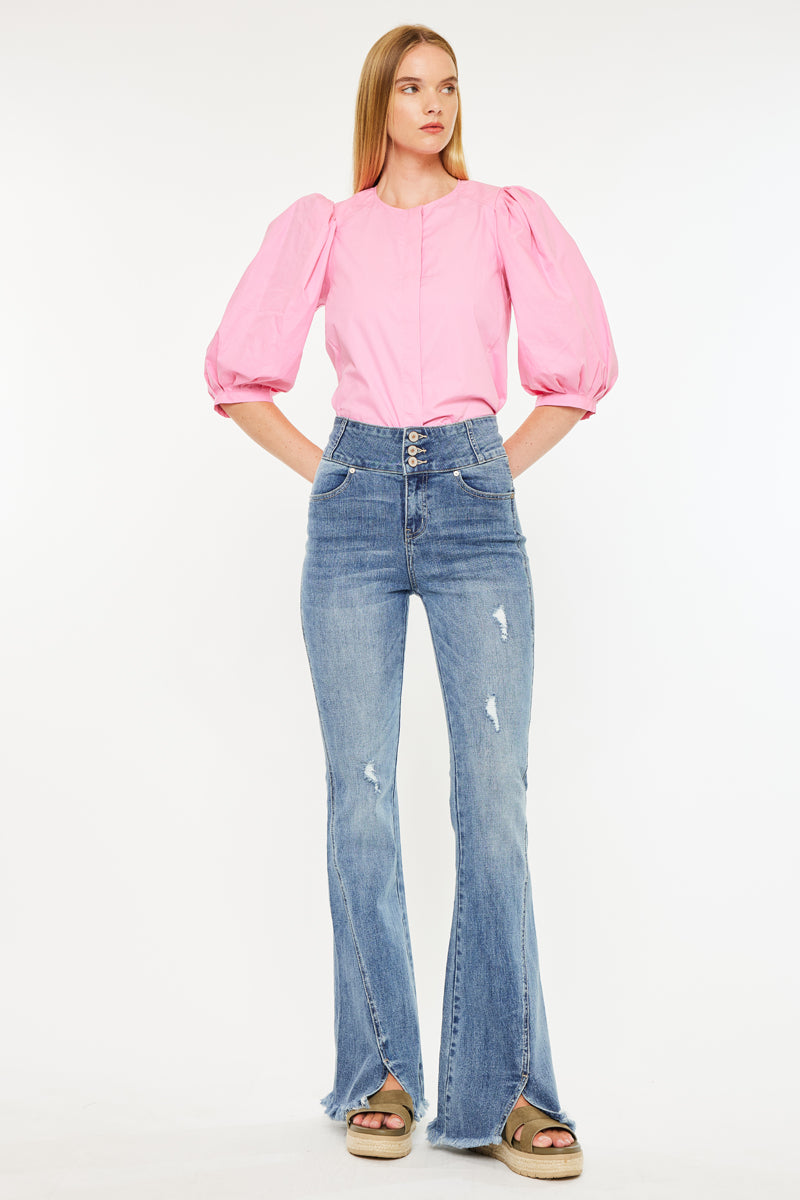 Miranda Ultra High Rise Flare Jeans – Kancan USA