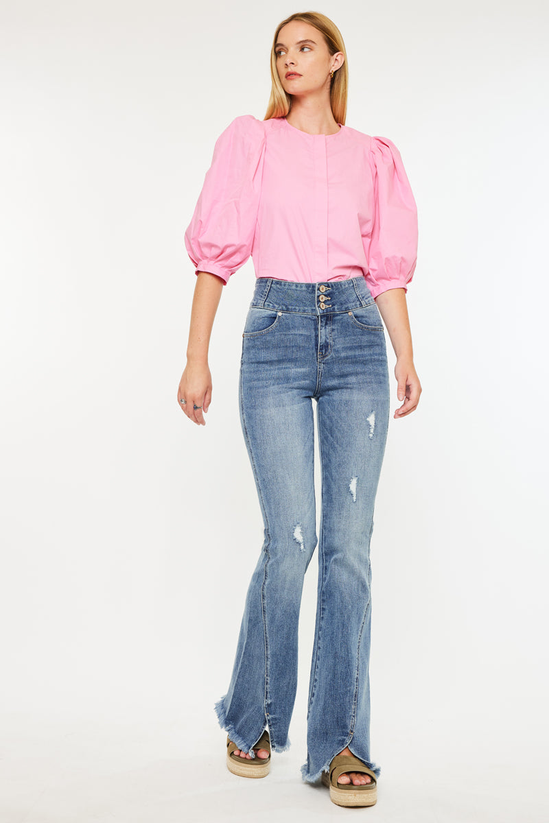 Miranda Ultra High Rise Flare Jeans - Official Kancan USA