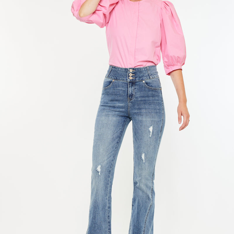 Miranda Ultra High Rise Flare Jeans - Official Kancan USA