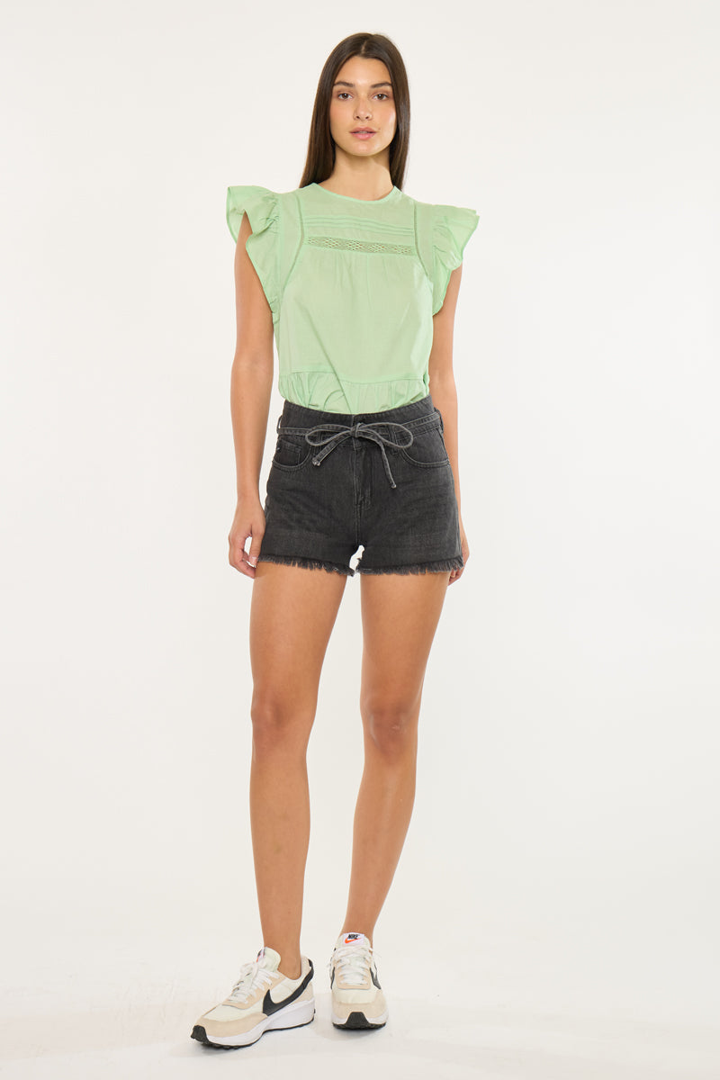 Tamsin Ultra High Rise Belted Shorts - Official Kancan USA