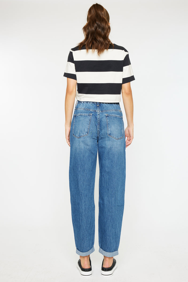 Olivia Ultra High Rise Paperbag Boyfriend Jeans - Official Kancan USA