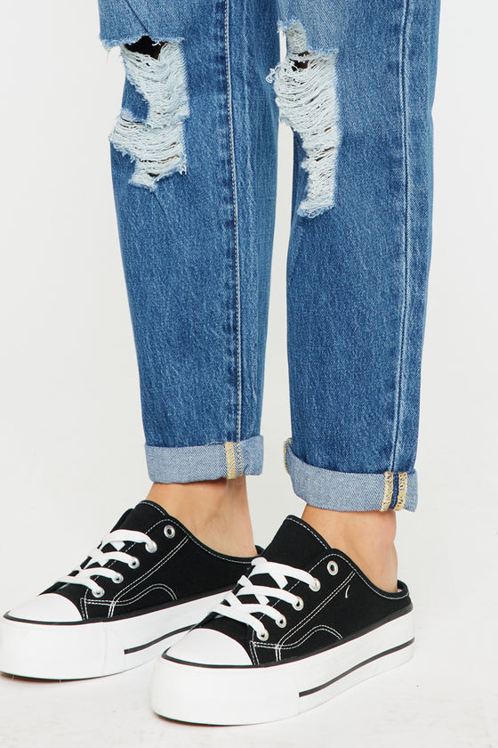 Olivia Ultra High Rise Paperbag Boyfriend Jeans - Official Kancan USA
