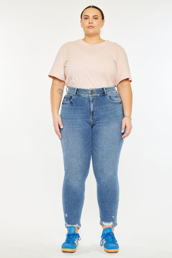 Rosemary High Rise Straight Jeans (Plus Size) - Official Kancan USA