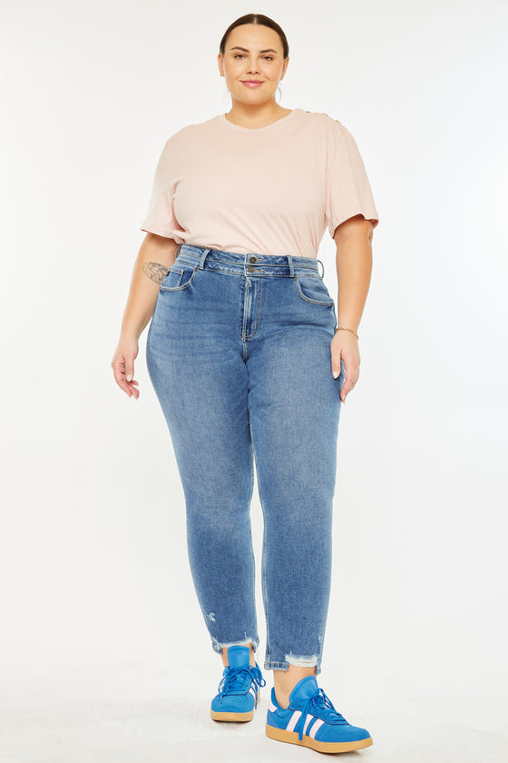 Rosemary High Rise Straight Jeans (Plus Size) - Official Kancan USA