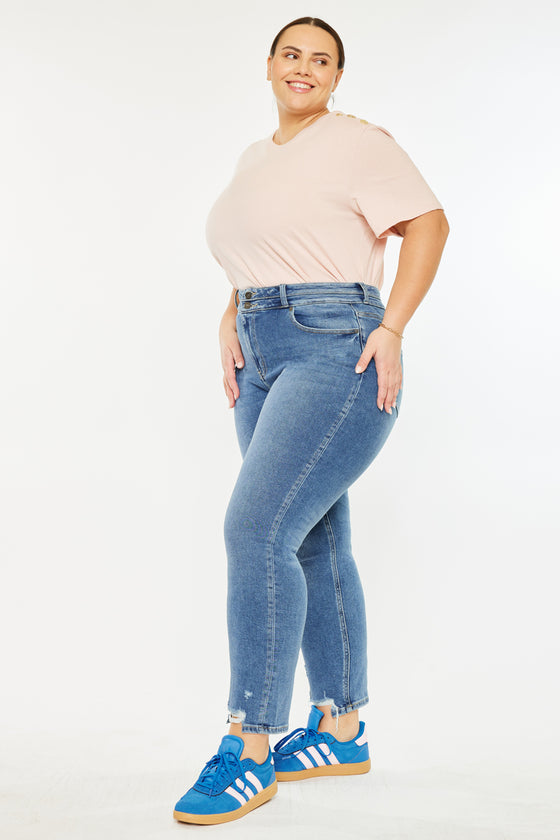 Rosemary High Rise Straight Jeans (Plus Size) - Official Kancan USA