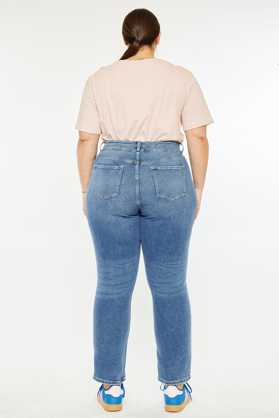 Rosemary High Rise Straight Jeans (Plus Size) - Official Kancan USA