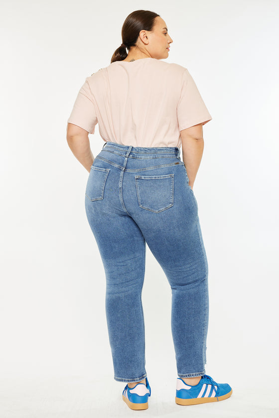 Rosemary High Rise Straight Jeans (Plus Size) - Official Kancan USA