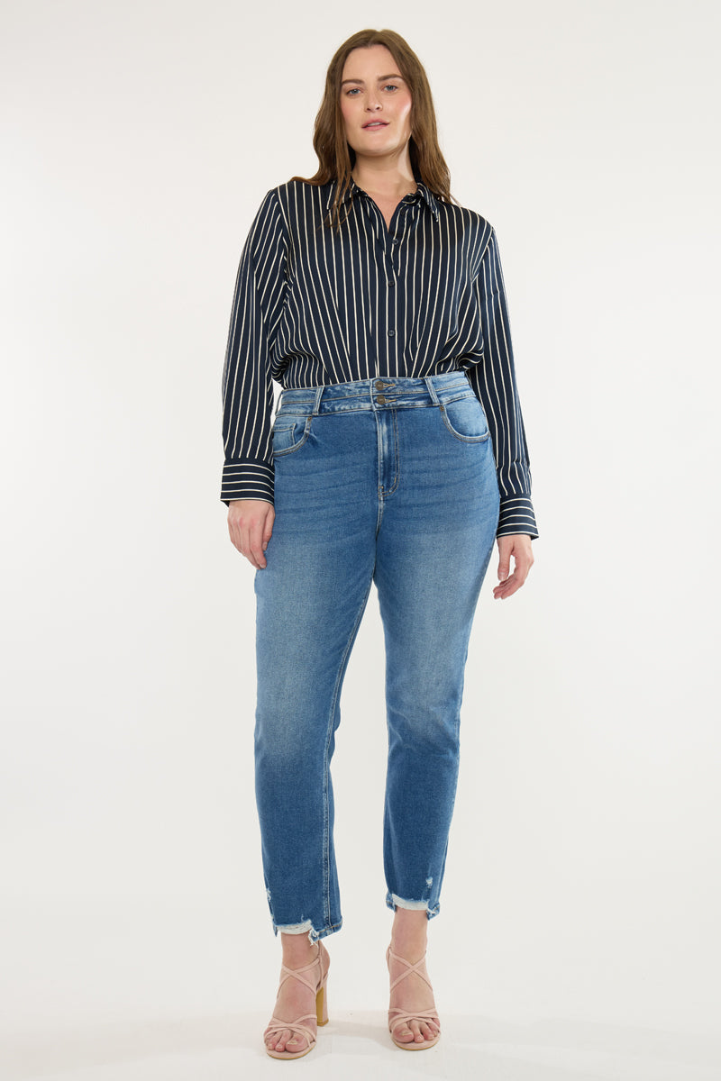 Rosemary High Rise Straight Jeans (Plus Size)
