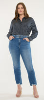 Rosemary High Rise Straight Jeans (Plus Size) - Official Kancan USA