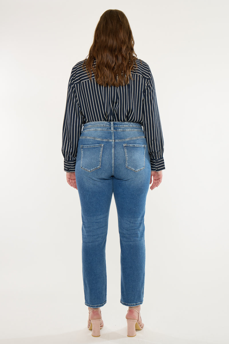 Rosemary High Rise Straight Jeans (Plus Size) - Official Kancan USA