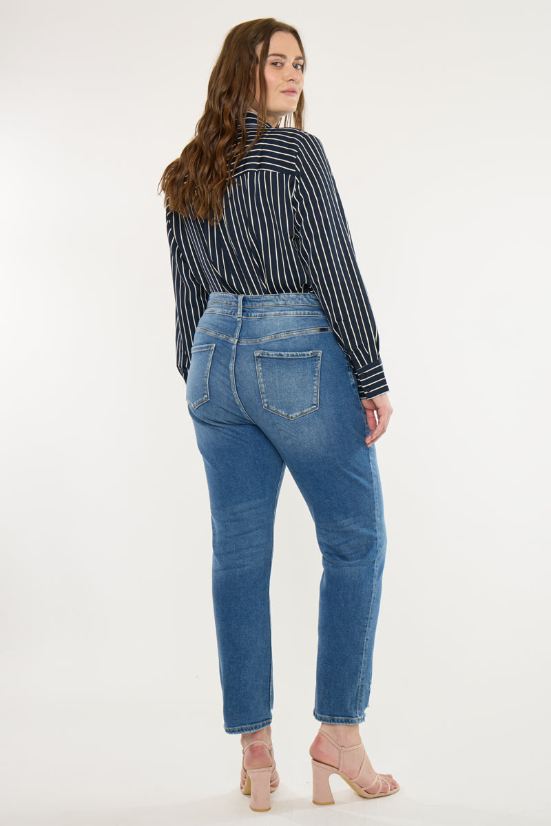 Rosemary High Rise Straight Jeans (Plus Size)