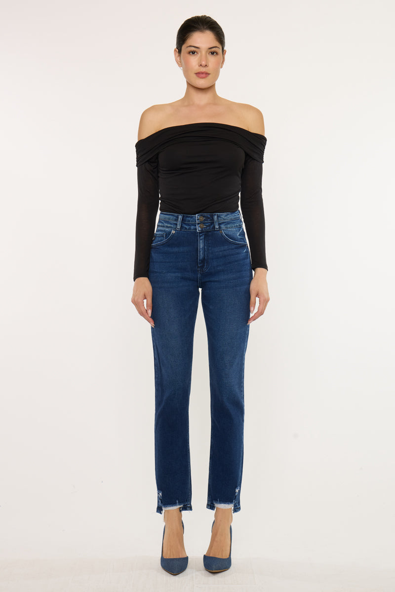 Cadence Ultra High Rise Slim Straight Leg Jeans