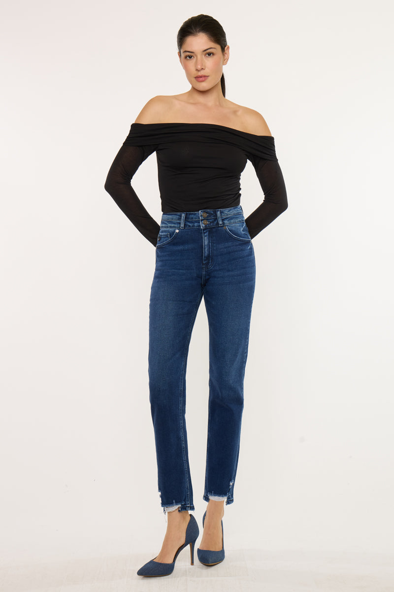 Cadence Ultra High Rise Slim Straight Leg Jeans