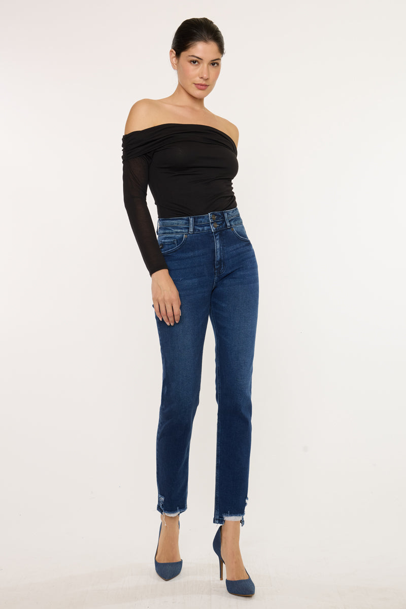 Cadence Ultra High Rise Slim Straight Leg Jeans