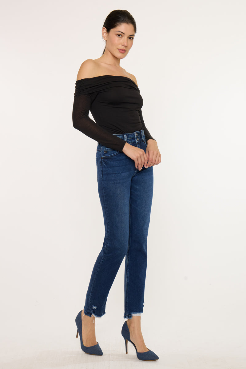 Cadence Ultra High Rise Slim Straight Leg Jeans