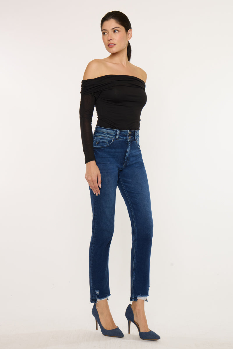 Cadence Ultra High Rise Slim Straight Leg Jeans
