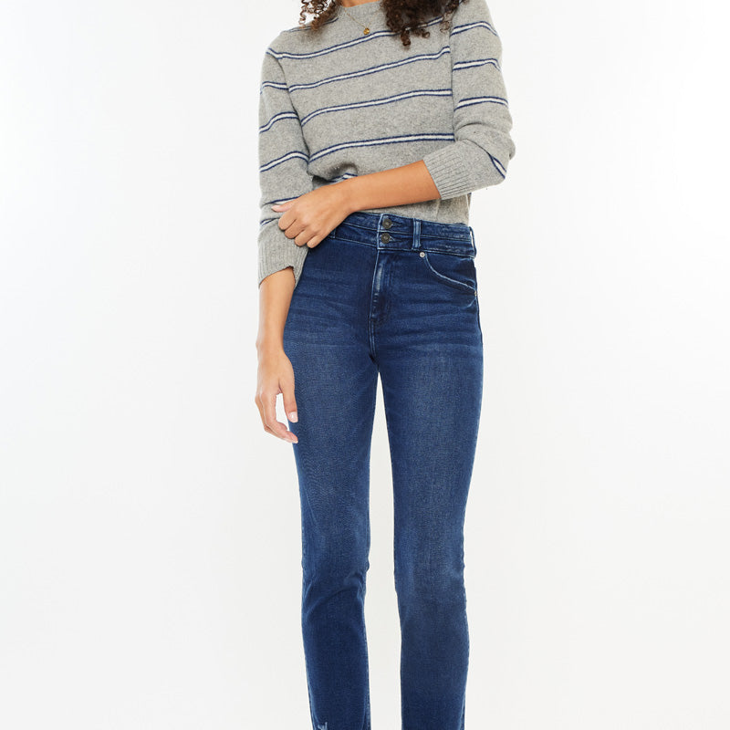 Cadence Ultra High Rise Slim Straight Leg Jeans - Official Kancan USA