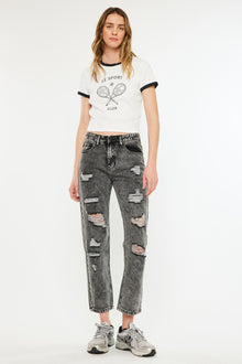  Rita High Rise Slim Straight Fit Leg Jeans - Official Kancan USA