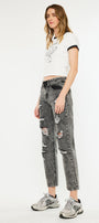 Rita High Rise Slim Straight Fit Leg Jeans - Official Kancan USA