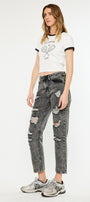 Rita High Rise Slim Straight Fit Leg Jeans - Official Kancan USA