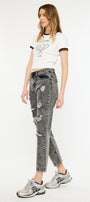 Rita High Rise Slim Straight Fit Leg Jeans - Official Kancan USA
